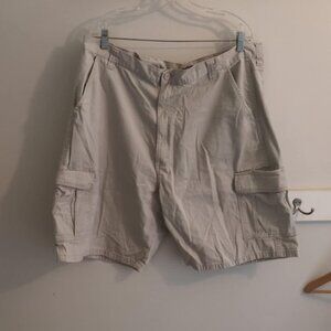 NT09 Supply Co. Cargo Shorts Men 42 Work Hiking Outdoorsy Utility Painters Khaki